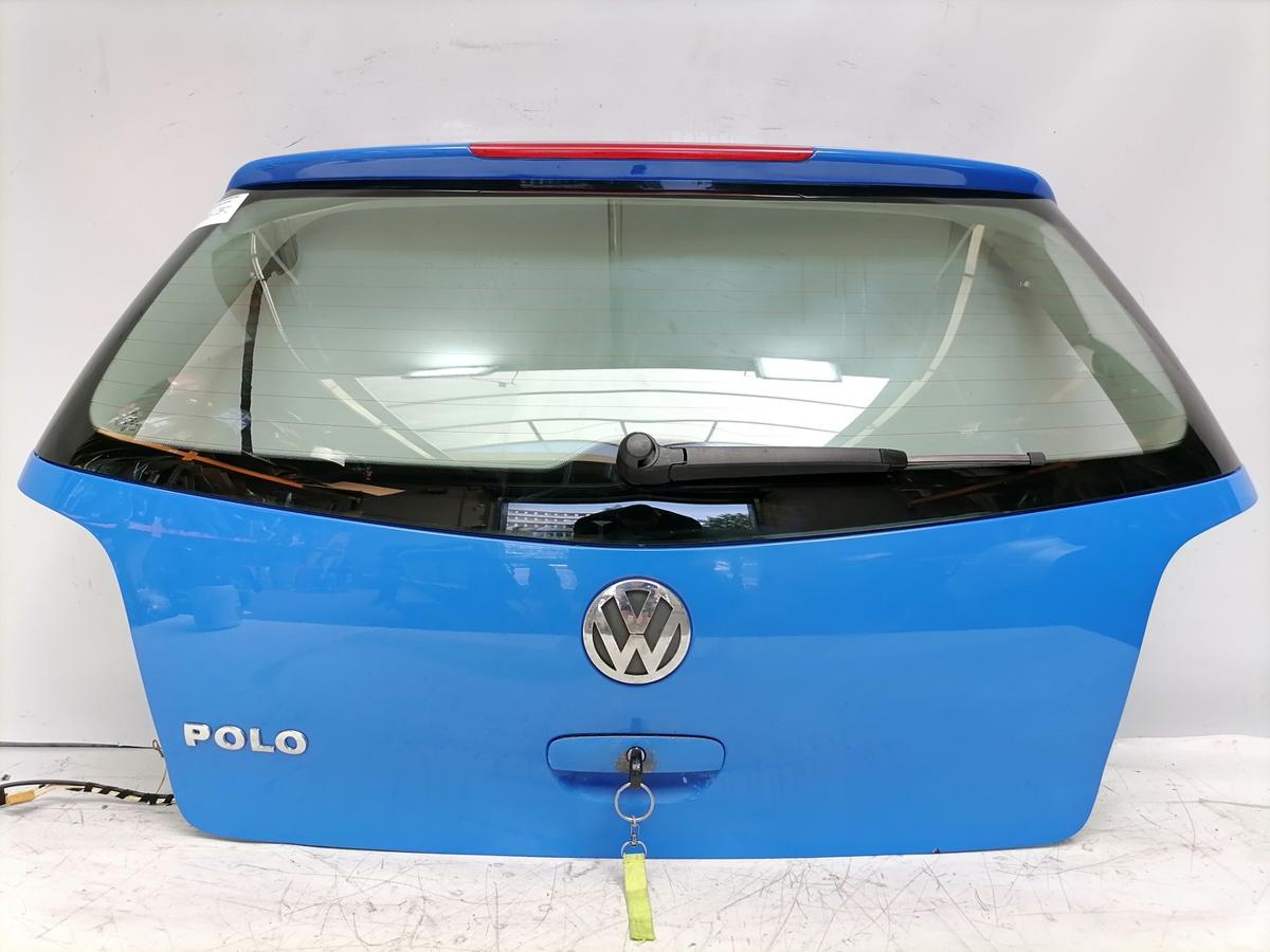 VW Polo 9N3 original Hecklappe mit scheibe LA5F Summer Blue Bj.2008